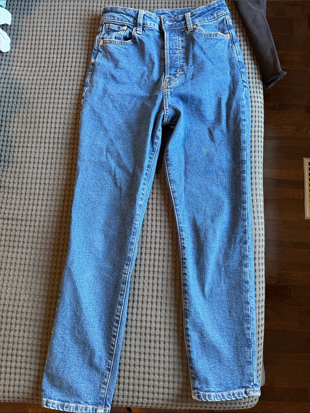 Classic Blue Denim Jeans - Straight Fit